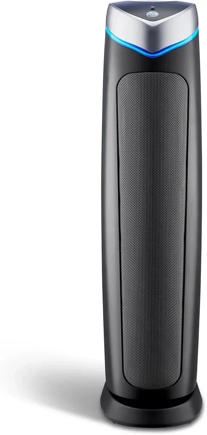 5-In-1 HEPA Air Purifier for Home, Large Rooms Up To 915 Sq. Ft. with HEPA Pet Air Filter, UV-C Light & Odor Reduction, 28" Tower, Black