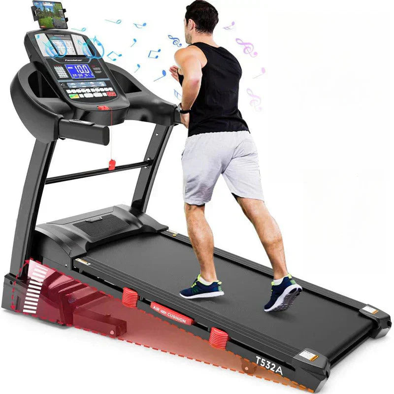 4.5HP Foldable Treadmill, 15 Auto Incline Levels, 10MPH Speed, 300LB Capacity, Home Exercise Machine