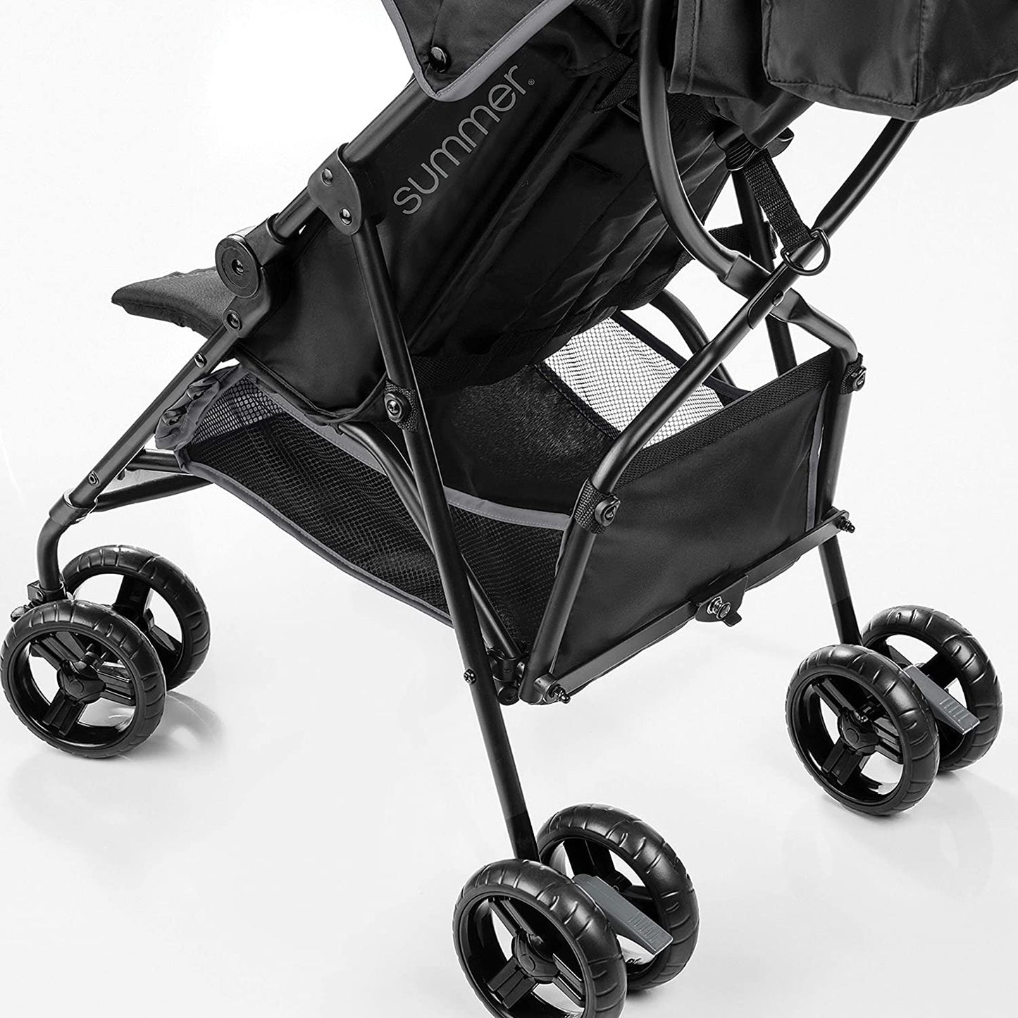 Convenience Stroller, Blue/Black Lightweight Infant Stroller with Compact Fold