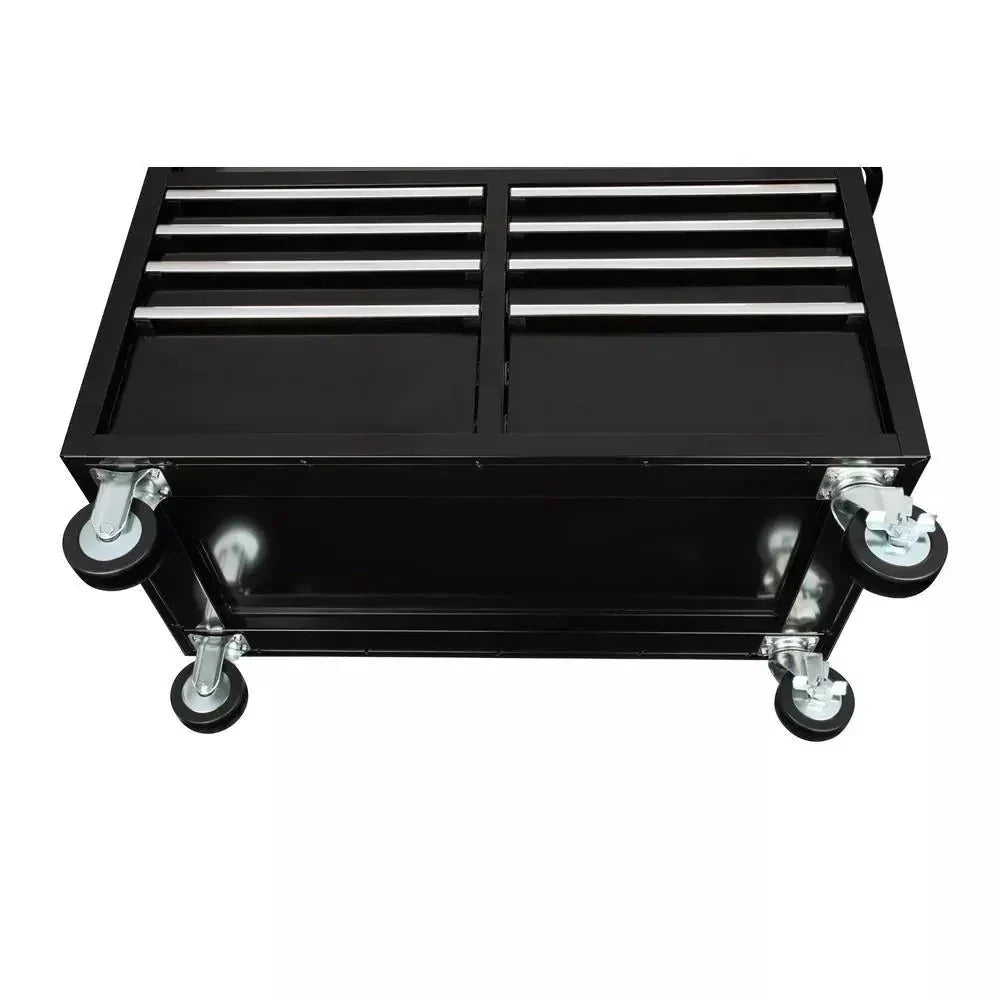46 in. W x 24 in. D 9-Drawer Gloss Black Deep Tool Chest Mobile Workbench