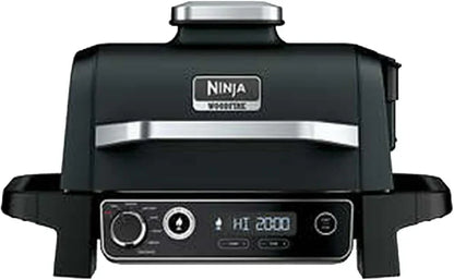 Professional Outdoor Grill and Smoker, Built-in Thermometer, 7-in-1 main grill, BBQ Smoker, Air Fryer, Bake, Bake, dehydrate, Grill, Firewood Pellet, Portable, electric (updated)