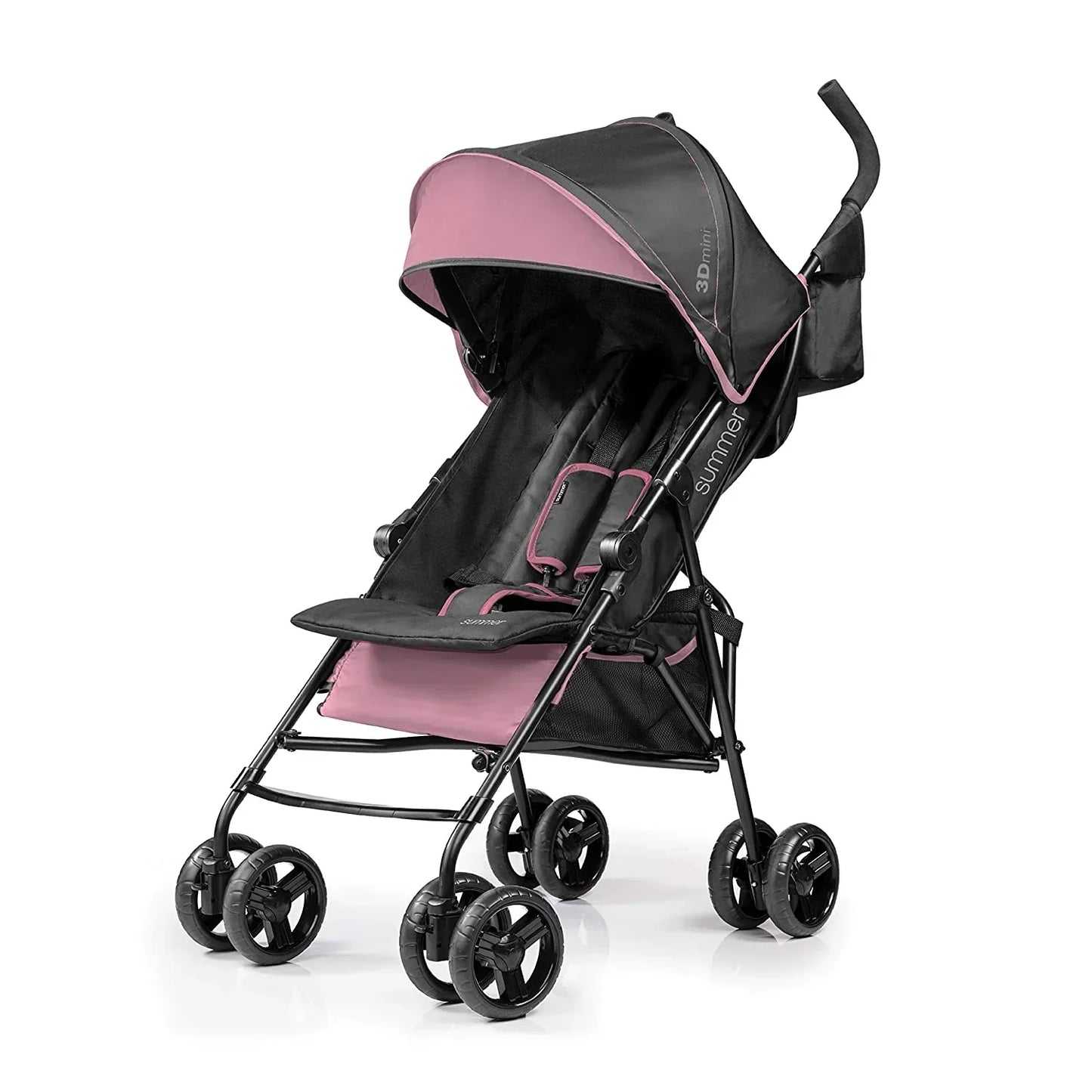 Convenience Stroller, Blue/Black Lightweight Infant Stroller with Compact Fold