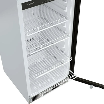 22" Wide 10.1 Cu. Ft. Commercial Beverage Merchandiser – Stainless Steel, Temp Alarm, Reversible Door