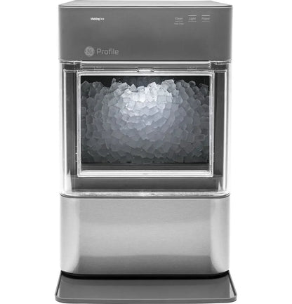 2.0 Countertop Nugget Ice Maker | Ice Machine with WiFi Connectivity | Smart Home Kitchen Essentials | Black Stainless