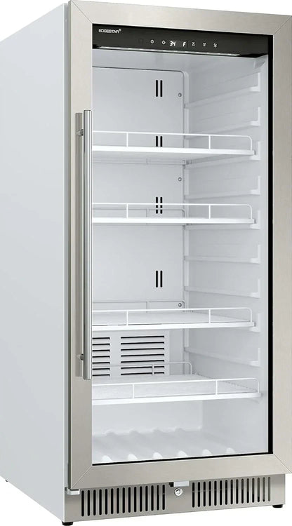 22" Wide 10.1 Cu. Ft. Commercial Beverage Merchandiser – Stainless Steel, Temp Alarm, Reversible Door