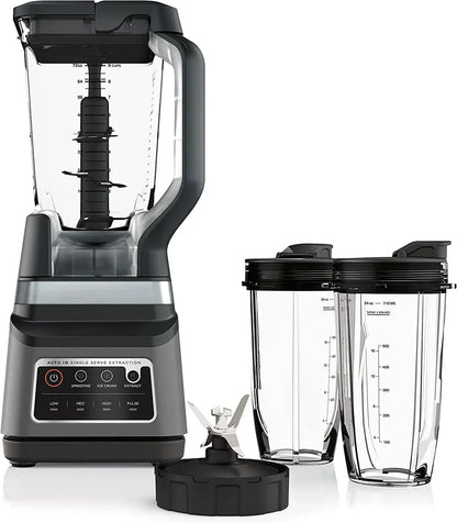Professional Plus Kitchen System, 1400 WP, 5 Functions for Smoothies, Chopping, Dough & More with Auto IQ, 72-oz.* Blender Pitcher, 64-oz. Processor Bowl, (2) 24-oz. To-Go Cups, Grey