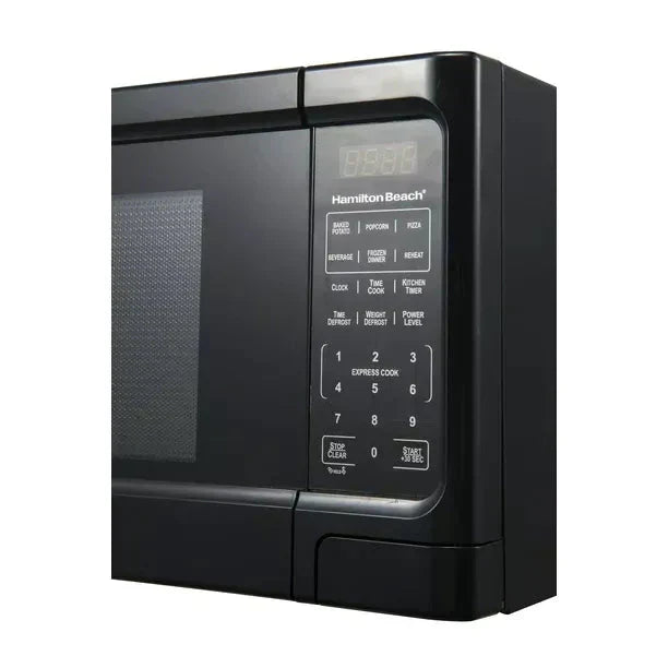 1.1 Cu. Ft. Sleek Black Digital Microwave - Effortless Touchpad Controls.