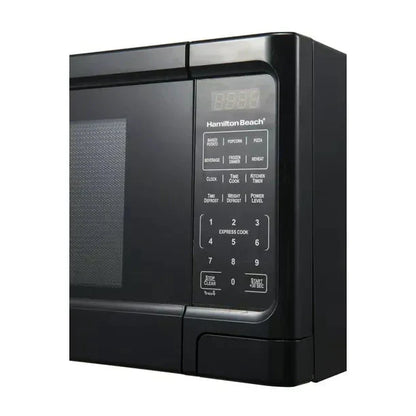 1.1 Cu. Ft. Sleek Black Digital Microwave - Effortless Touchpad Controls.