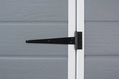 4x6 Resin Garden Storage Shed with Window & Ventilation, Weather-Resistant, Lockable Door - Grey