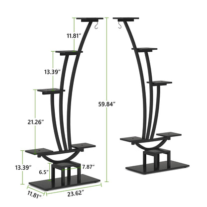 Indoor Plant Stand, 6-Tier Flower Rack for Home Garden- Set of 2