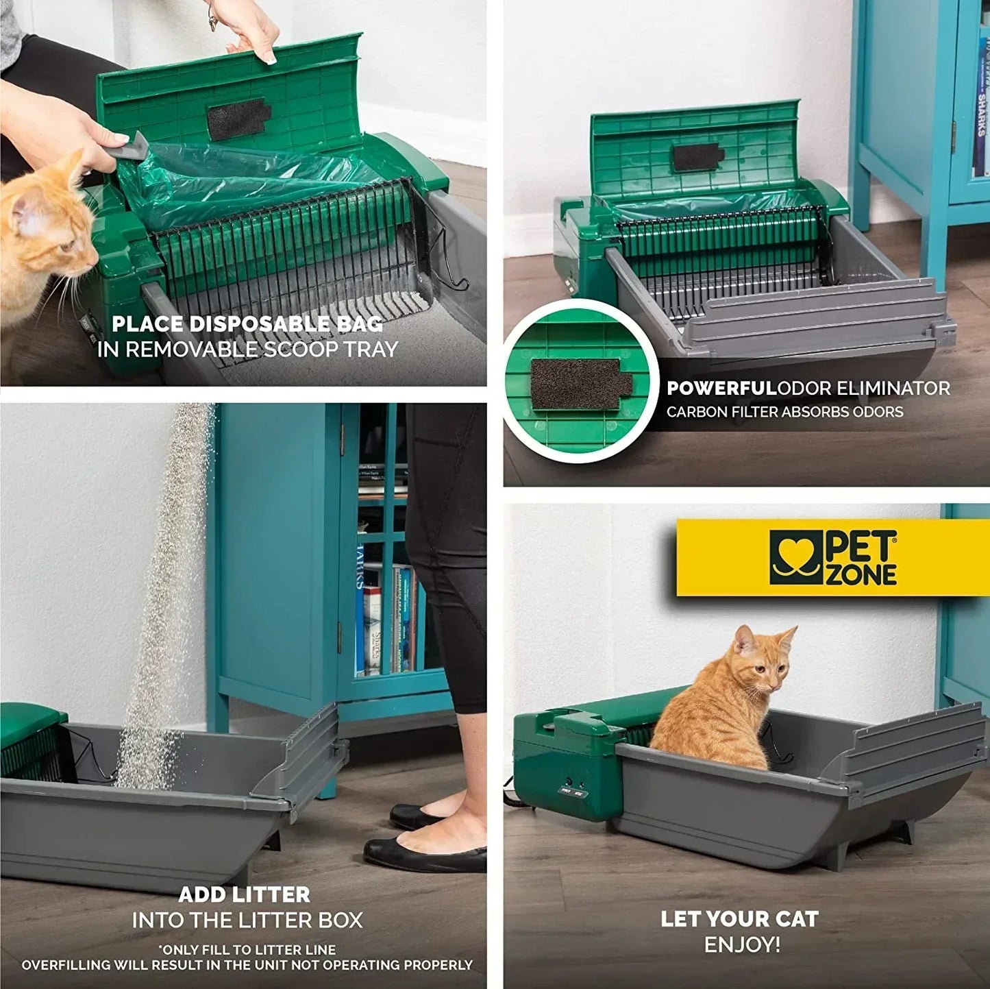 Automatic Litter Box (Self Cleaning Litter Box, Cat Litter Box with No Expensive Refills)