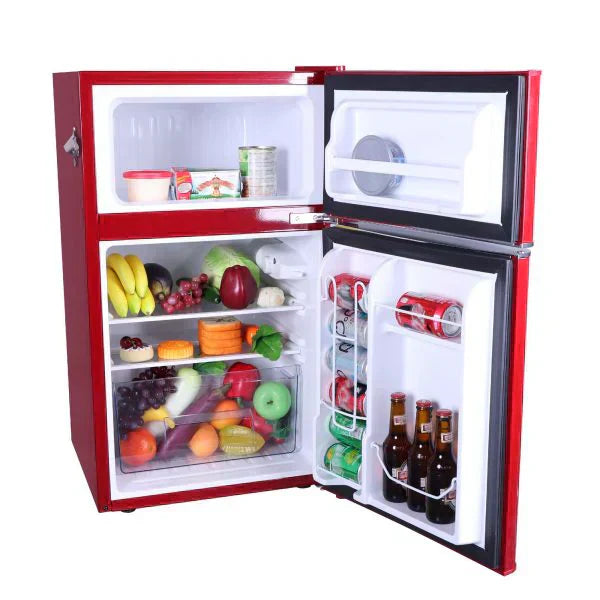 3.2 Cu ft Two Door Compact Refrigerator with Freezer