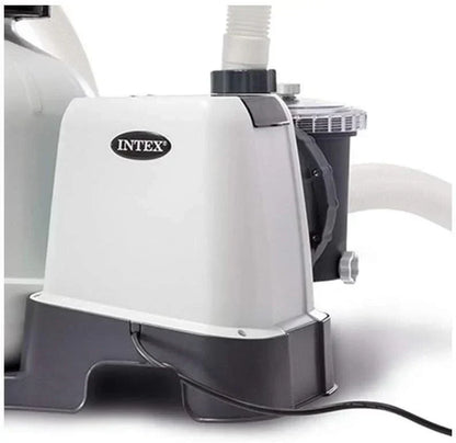 Intex 26651EG Krystal Clear 16 Inch 3,000 GPH Above Ground Pool Sand Filter Pump with Automatic Timer, GFCI, and 6 Function Control, Gray