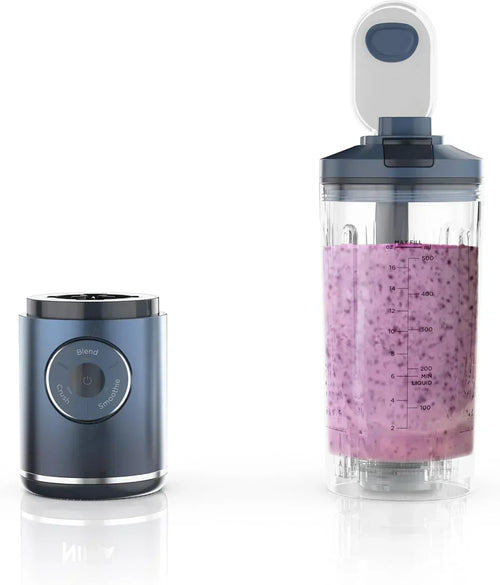 Portable Blender, Personal Blender, Ninja Blender, Smoothie, Blend, Ice Crush, 3 Programs, Cordless, 22oz removable Vessel, Dishwasher Safe, Leakproof, Sea Glass