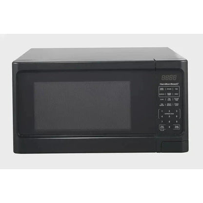 1.1 Cu. Ft. Sleek Black Digital Microwave - Effortless Touchpad Controls.