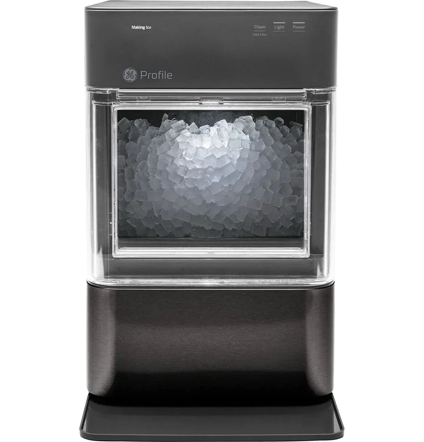 2.0 Countertop Nugget Ice Maker | Ice Machine with WiFi Connectivity | Smart Home Kitchen Essentials | Black Stainless