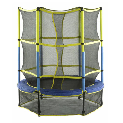 Upper Bounce 55′′ Kids Trampoline with Safety Enclosure – No-Spring Bungee System, Easy Assembly