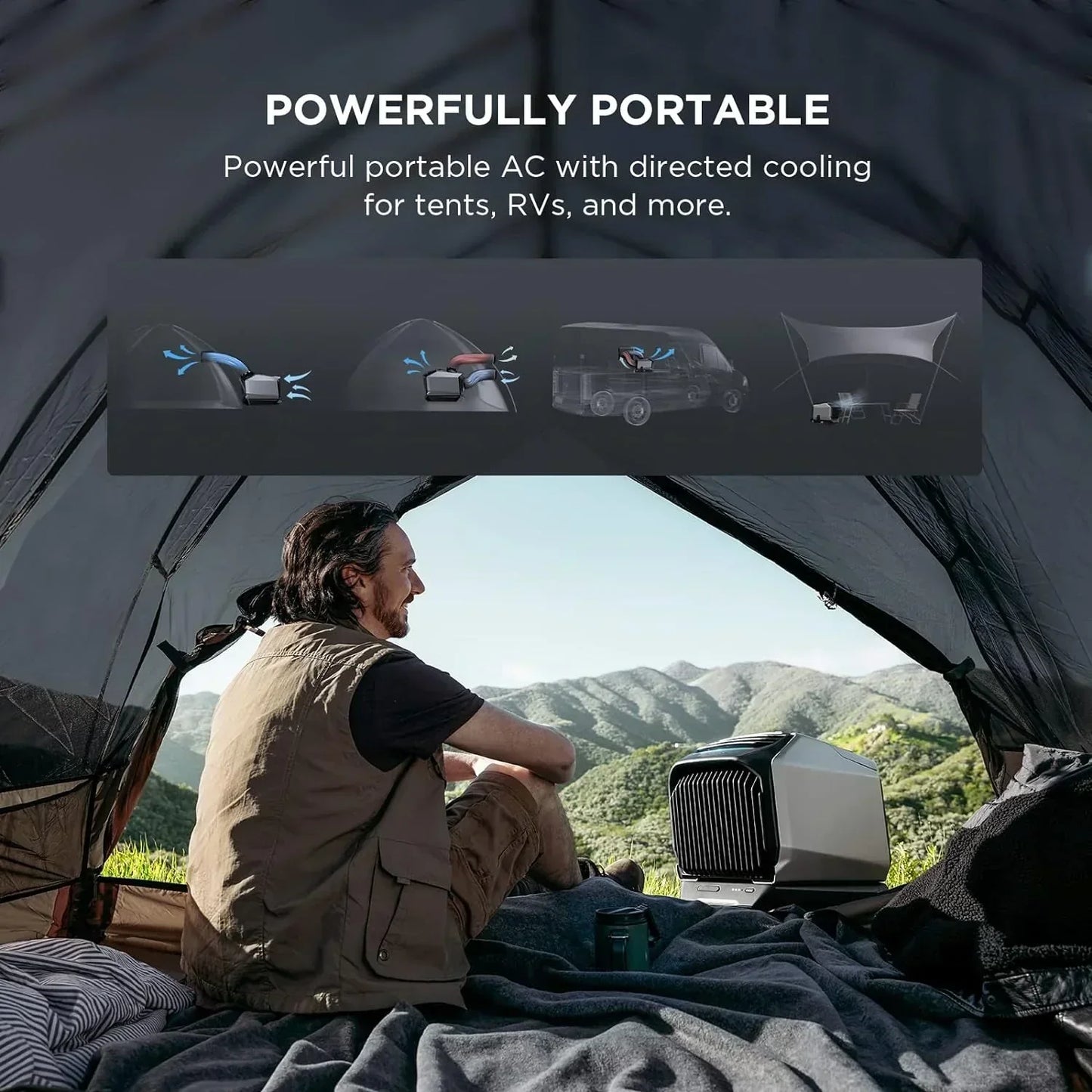 ECOFLOW WAVE 2 1800W Portable Outdoor AC With Heater, 6K BTU (SAK84173)