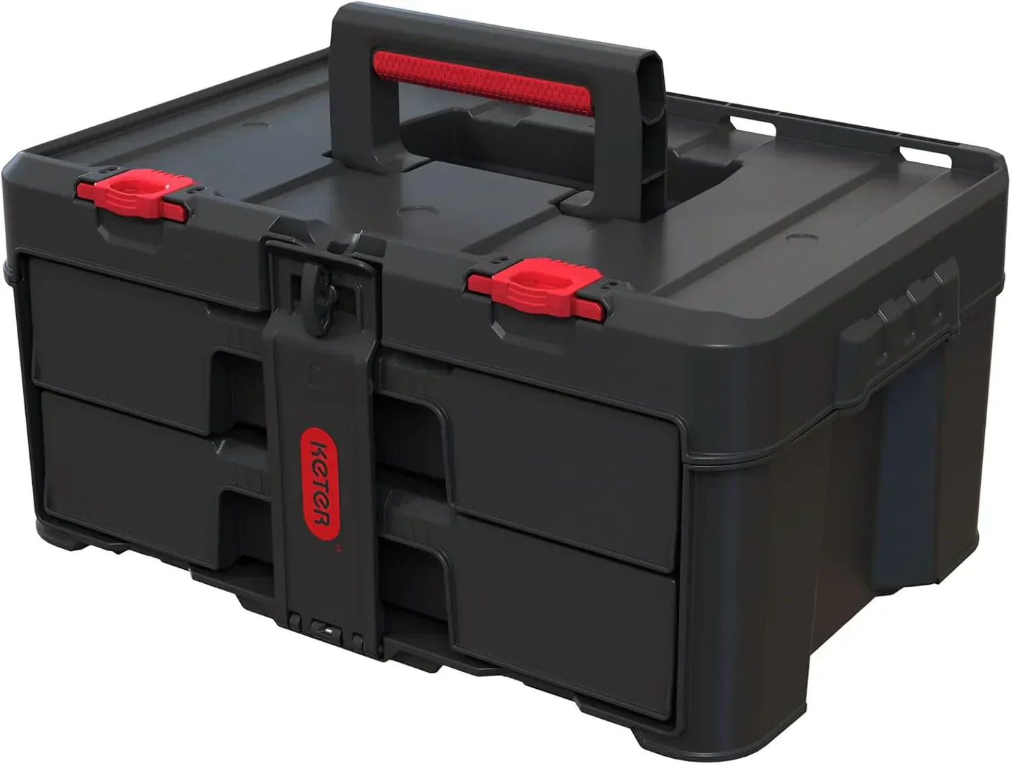 Modular Tools Organizer for Garage Storage and DIY, 3 Piece Resin Rolling Tool Box System for Small Parts