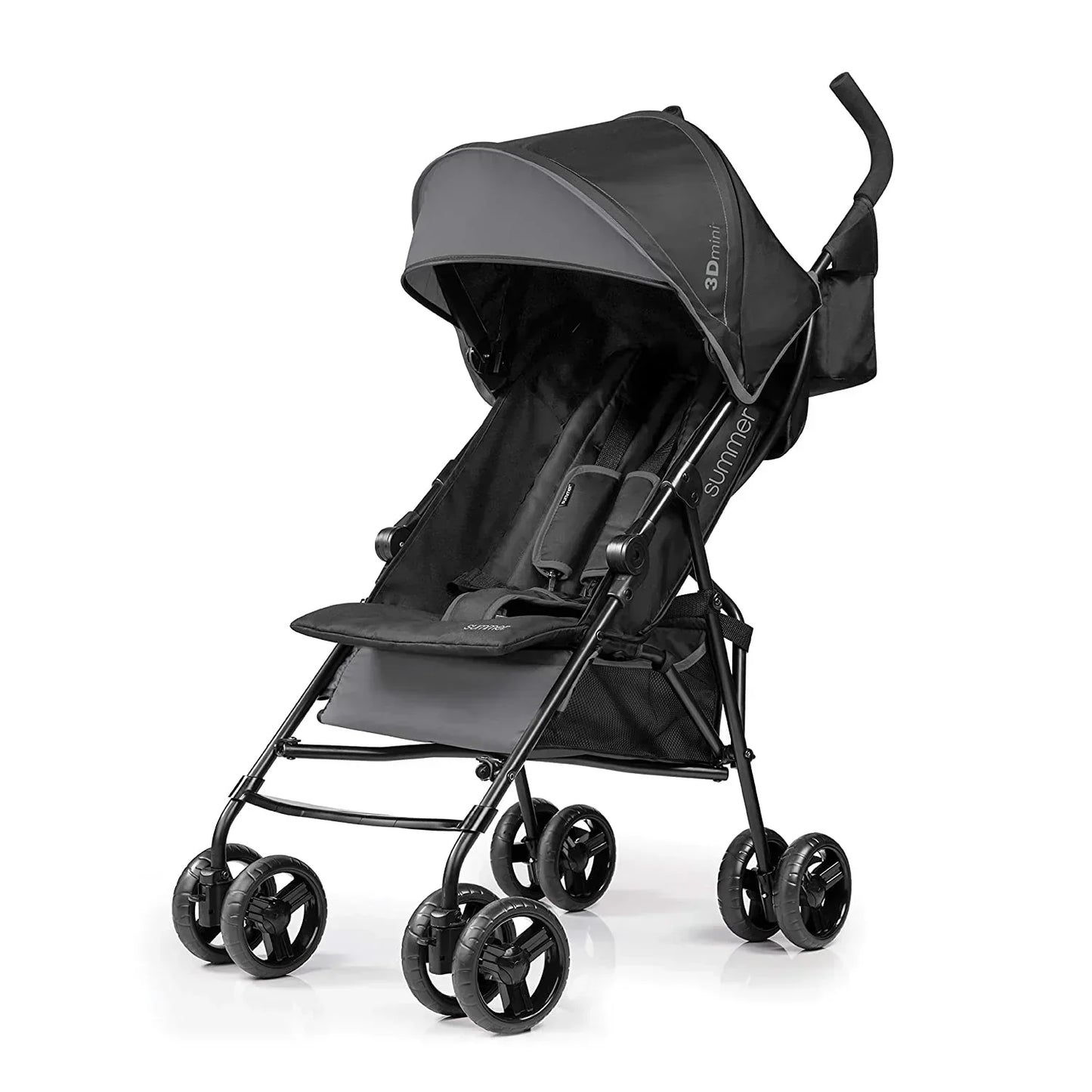 Convenience Stroller, Blue/Black Lightweight Infant Stroller with Compact Fold