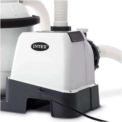Intex 26651EG Krystal Clear 16 Inch 3,000 GPH Above Ground Pool Sand Filter Pump with Automatic Timer, GFCI, and 6 Function Control, Gray