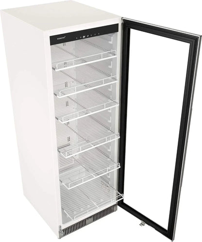 22" Wide 10.1 Cu. Ft. Commercial Beverage Merchandiser – Stainless Steel, Temp Alarm, Reversible Door