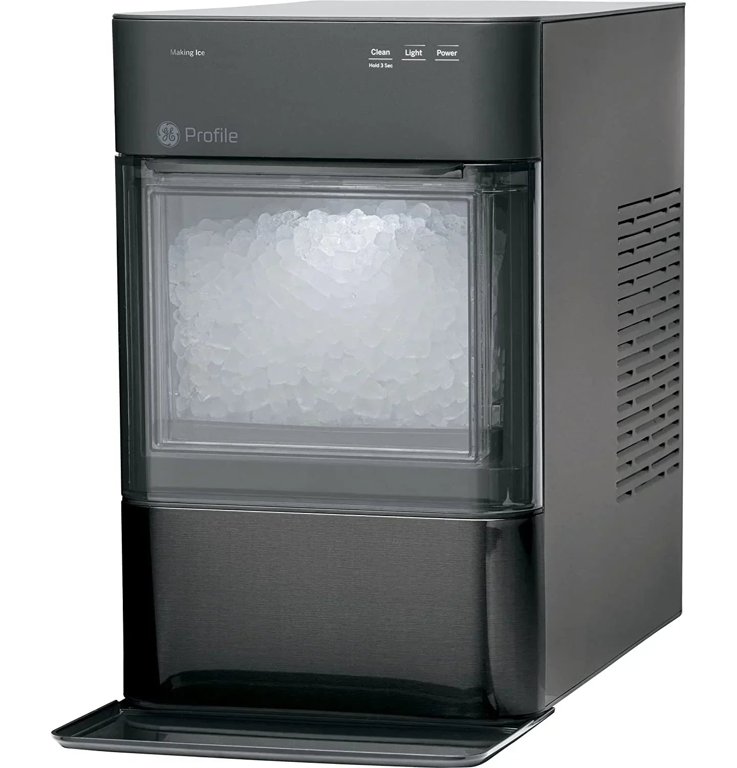 2.0 Countertop Nugget Ice Maker | Ice Machine with WiFi Connectivity | Smart Home Kitchen Essentials | Black Stainless