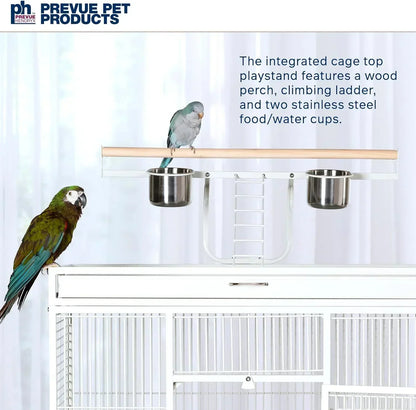 Pet Products Wrought Iron Select Bird Cage 3154C, Chalk White, 36-Inch by 24-Inch by 66-Inch