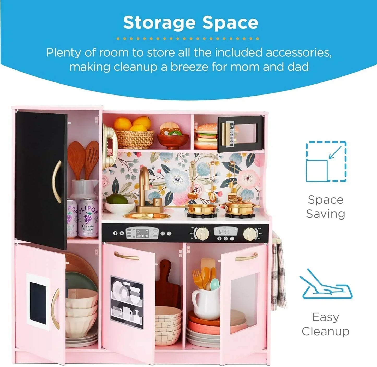 Best Pretend Kitchen Wooden Toy Set for Kids