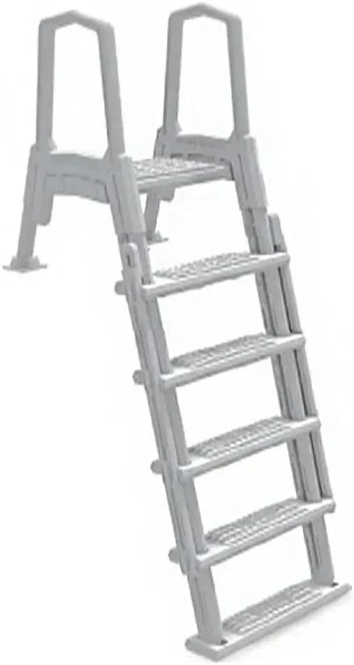 Select Anti-Slip in-Pool Steps | Gray | for Above Ground Swimming Pools | Can Mount to Decks 48" to 54" H | Safety Stairs Capacity Up to 300 lbs