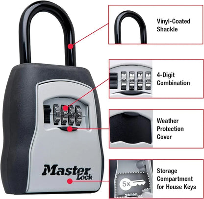 Key Lock Box, Outdoor Lock Box Bundle with SentrySafe Fireproof and Waterproof Safe, 1.23 Cubic Feet