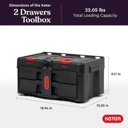 Modular Tools Organizer for Garage Storage and DIY, 3 Piece Resin Rolling Tool Box System for Small Parts