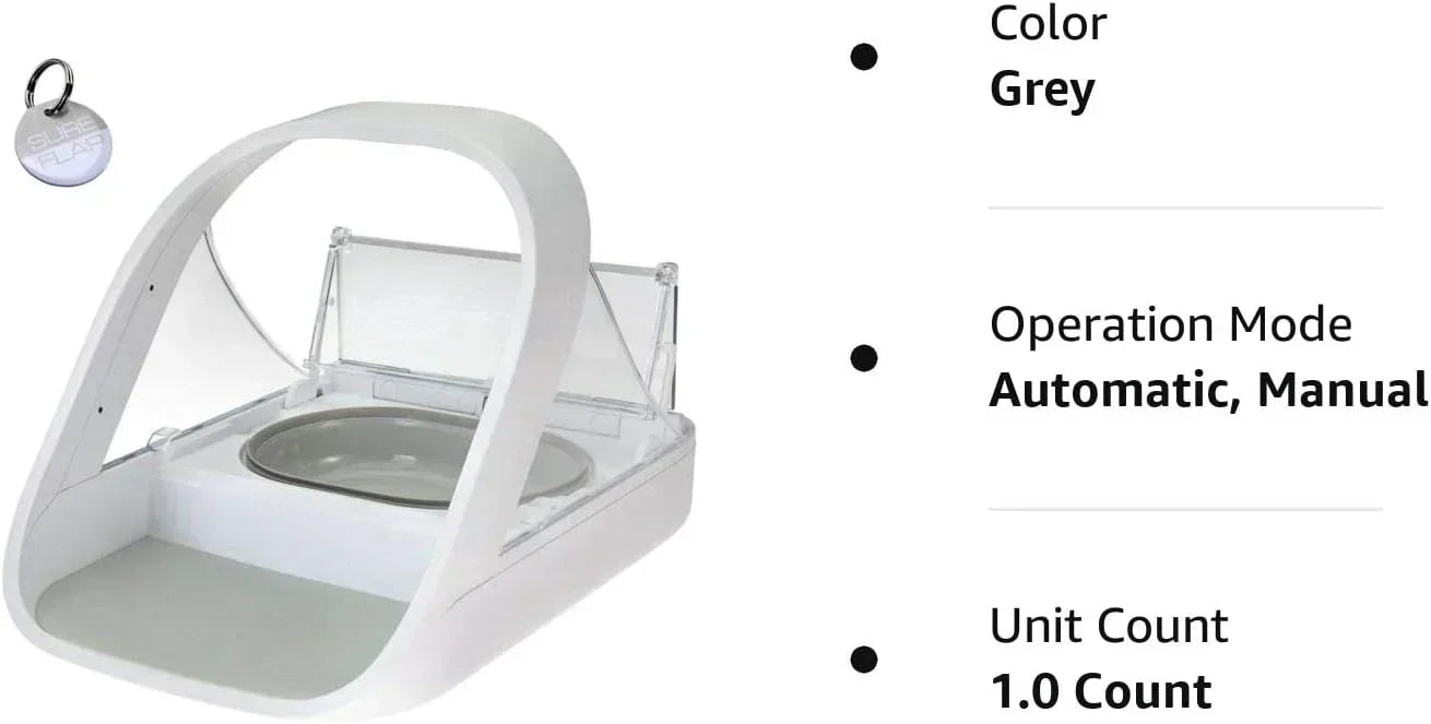 Automatic Pet Feeder -Microchip Pet Feeder - MPF001 - Suitable for Both Wet and Dry Food - Bonus eOutletDeals Pet Towel