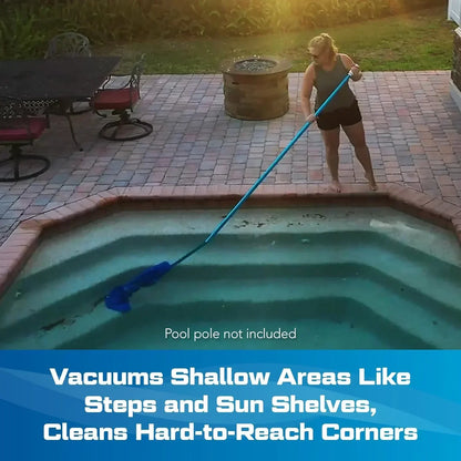 Cordless Pool Vacuum for Deep Cleaning & Strong Suction, Handheld Rechargeable Swimming Pool Cleaner for Inground and Above Ground Pools, Hoseless Pool Vac by