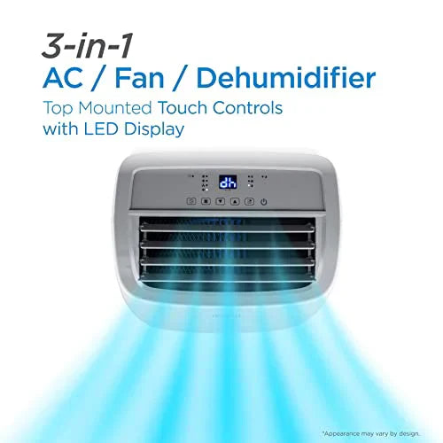 8,000 BTU Portable Air Conditioner up to 350 Sq.ft with Remote Control