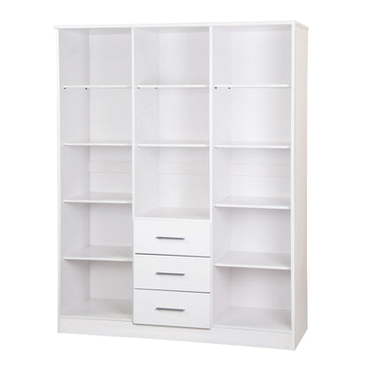 Palace Imports 100% Solid Wood Cosmo 3-Door Wardrobe Armoire with Solid Wood or Mirrored Doors